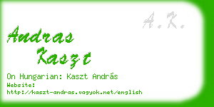 andras kaszt business card